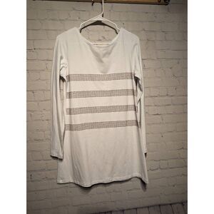 DG² white cotton stretchy mini dress size medium